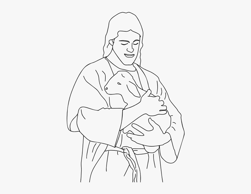 Jesus Christ Holding A Lamb - Free Image Of Jesus With A Lamb, HD Png Download