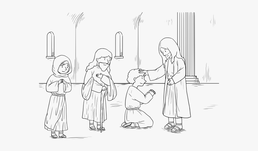 Jesus And Believers - Prophet Coloring Book, HD Png Download