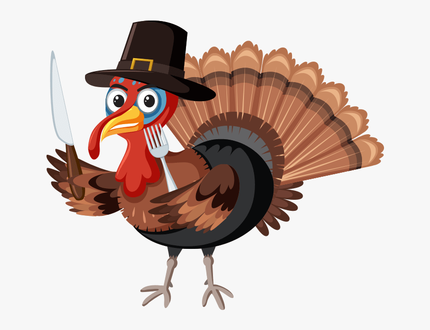 Cute Turkey White Background, HD Png Download