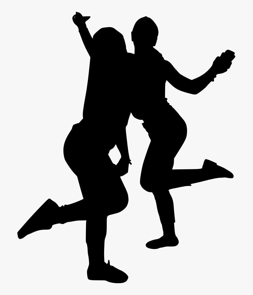 Happy Girls Silhouette 1 - Block Basketball, HD Png Download