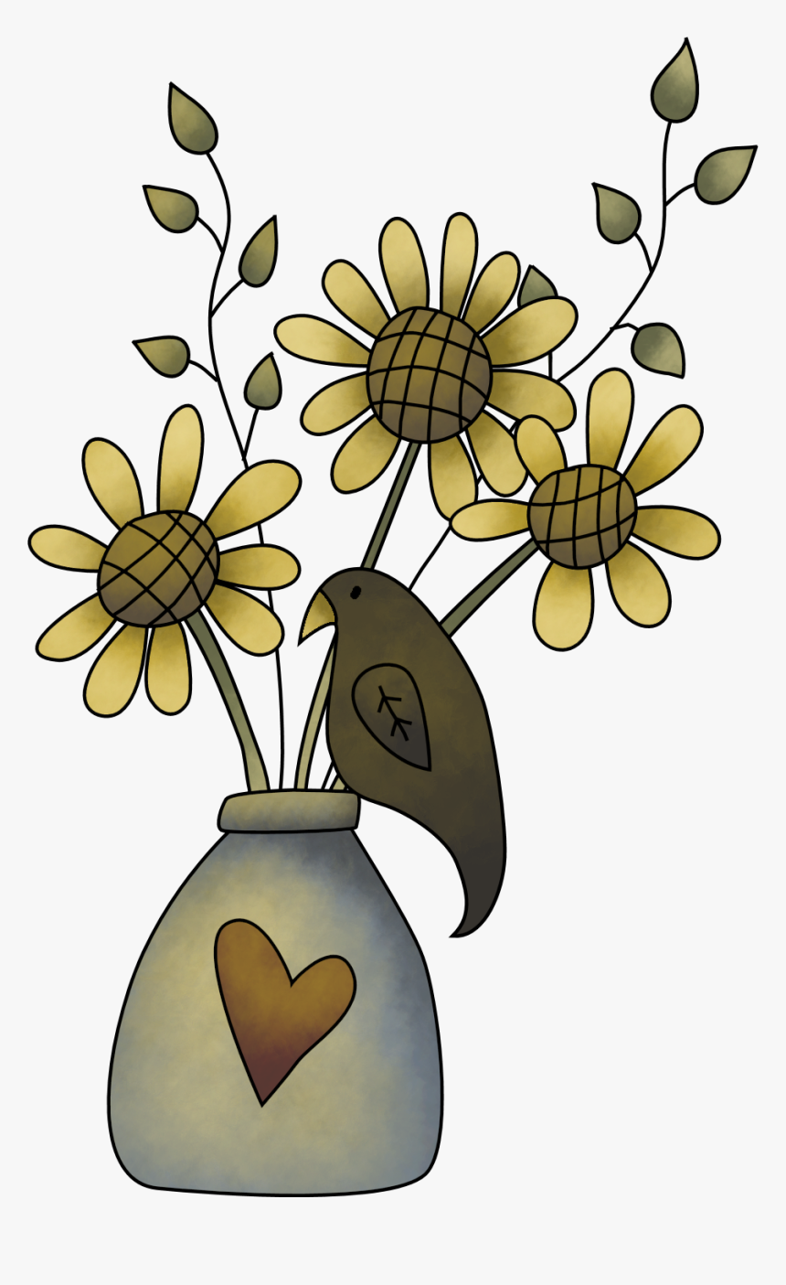 Floral Clipart Country Jpg Transparent Download Floral - Primitive Country Clipart Png, Png Download