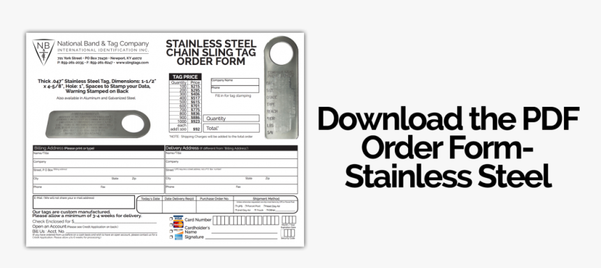 Stainless Steel Chain Sling Tags - Inspection Chain Sling Id Tags, HD Png Download