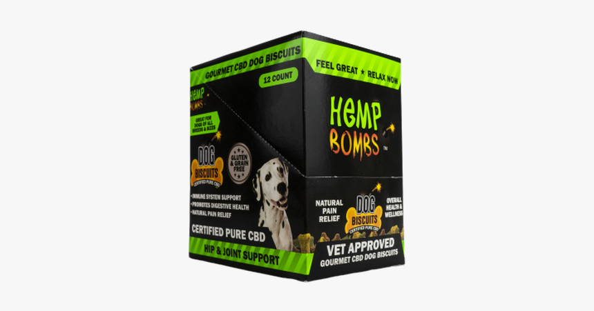 Hemp Bomb Dog Biscuits 1oz 8 Count 80mg - Dalmatian, HD Png Download