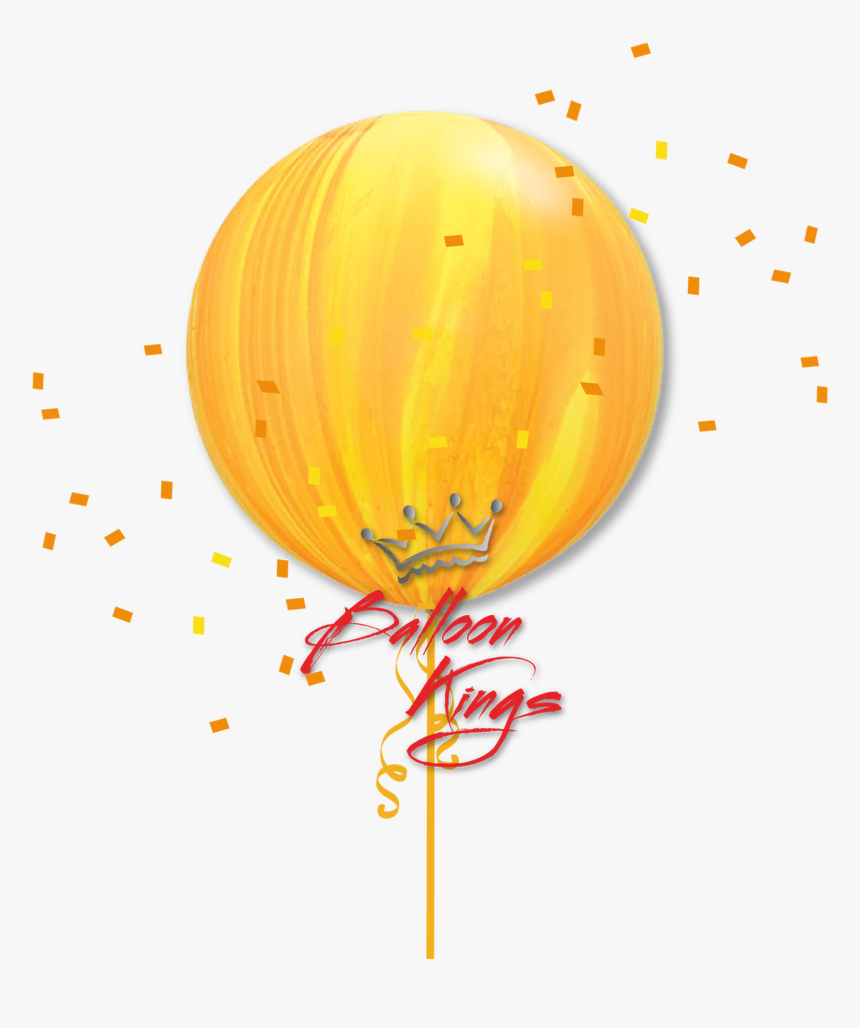 30in Superagate Yellow Orange - New Years Confetti, HD Png Download