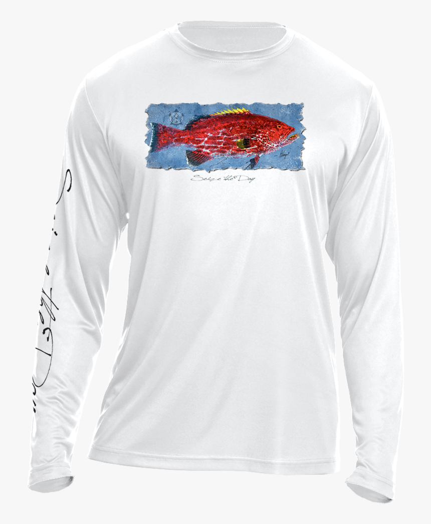 Hooked Carpe Diem - Long-sleeved T-shirt, HD Png Download