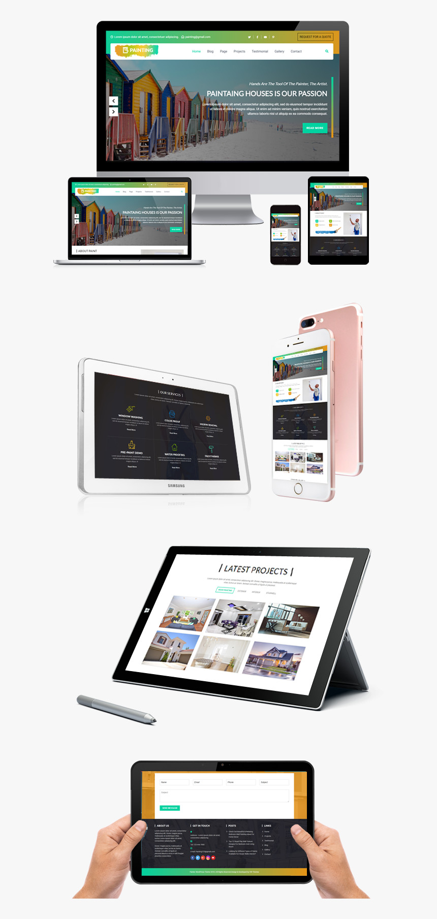 Painter Wordpress Theme Responsive - Wordpress, HD Png Download