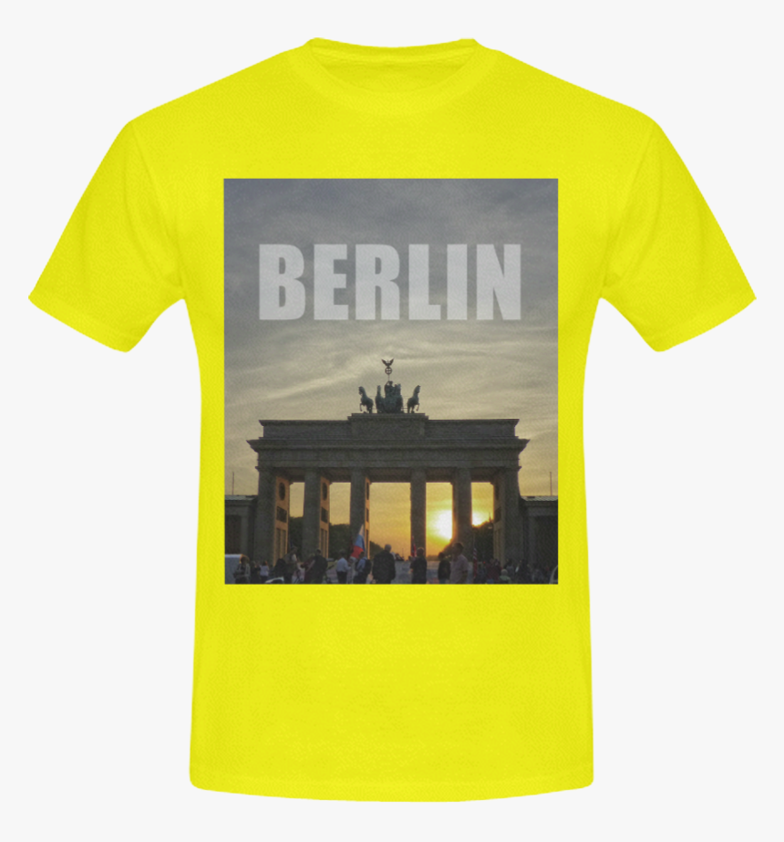 Berlin Brandenburg Gate Sunset 02 Men S Slim Fit T-shirt - Active Shirt, HD Png Download