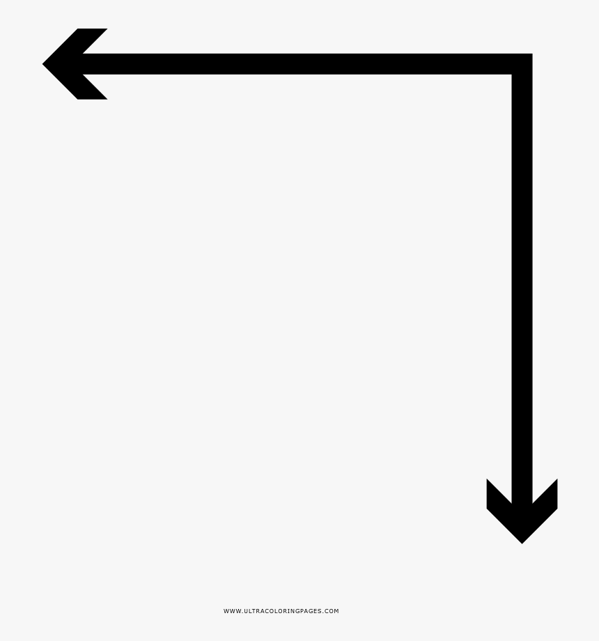 Right Angle Coloring Page - Sign, HD Png Download