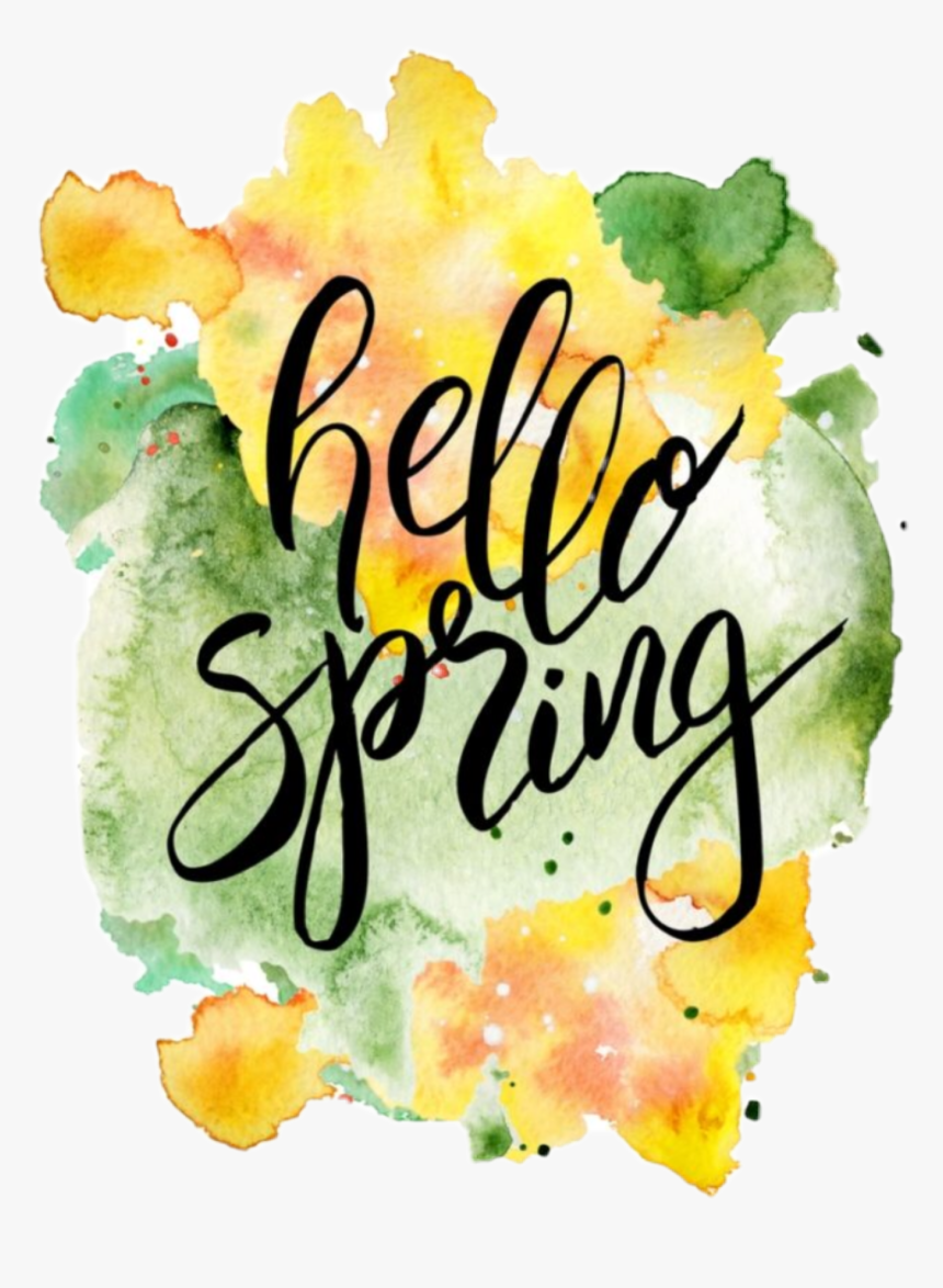 #usewhitebackground #hello #spring #hellospring - Calligraphy, HD Png Download