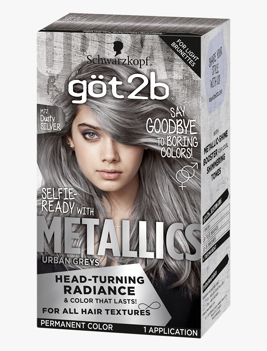 Us G2b Metallics Le Pd 72 - Got2b Metallic Hair Dye, HD Png Download