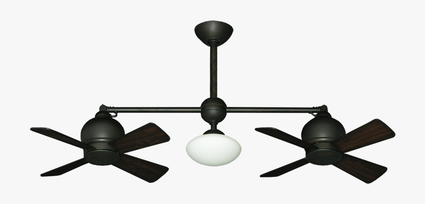 Metropolitan Contemporary Double Ceiling Fan Oil Rubbed - Ceiling Fan, HD Png Download