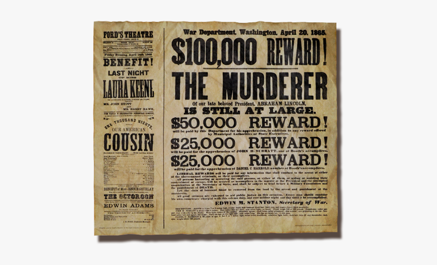 Civil War Wanted Poster, HD Png Download