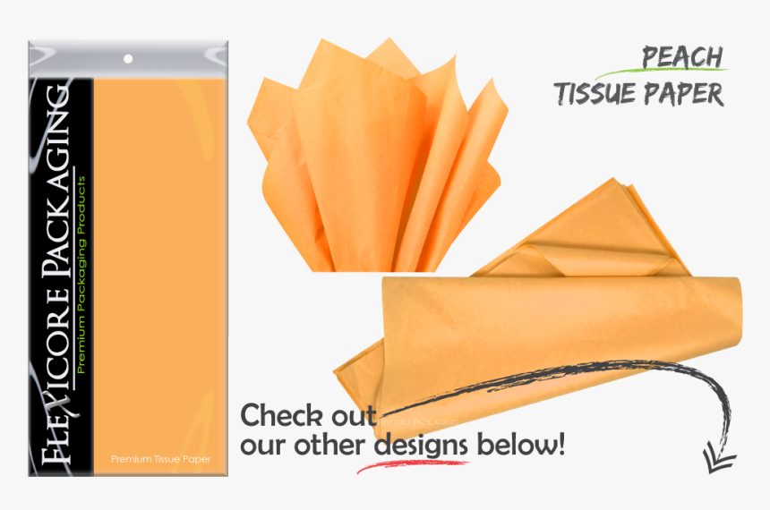 Apricot Peach Orange Tangerine Gift Wrap Paper Tissue - Gift Wrapping, HD Png Download