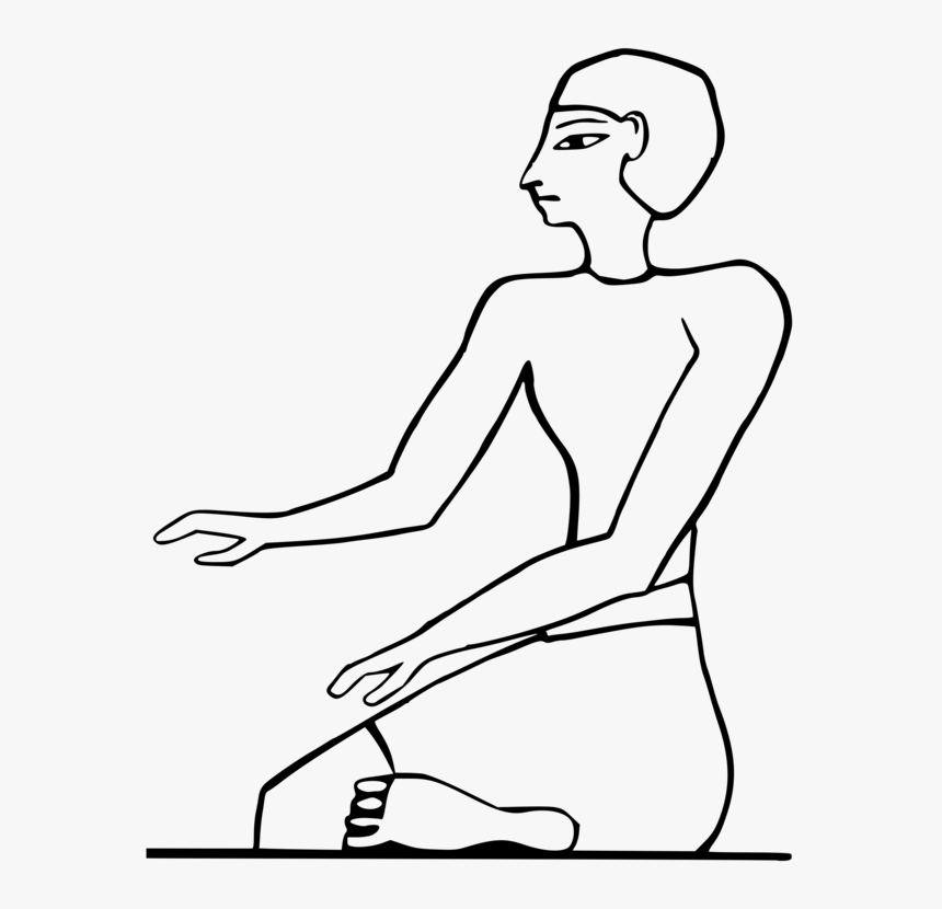 Emotion,human Leg,art - Egyptian Person Drawing, HD Png Download