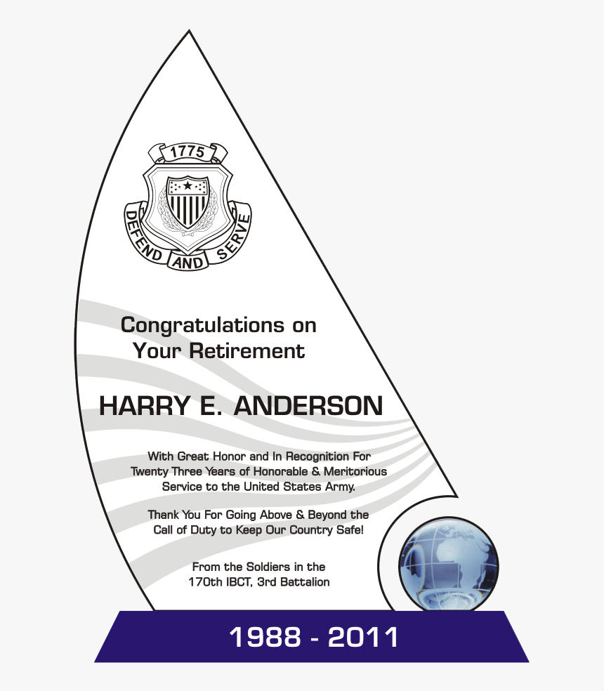 Congratulations On Your Retirement, Harry E - Retirement Quotes Plaques, HD Png Download