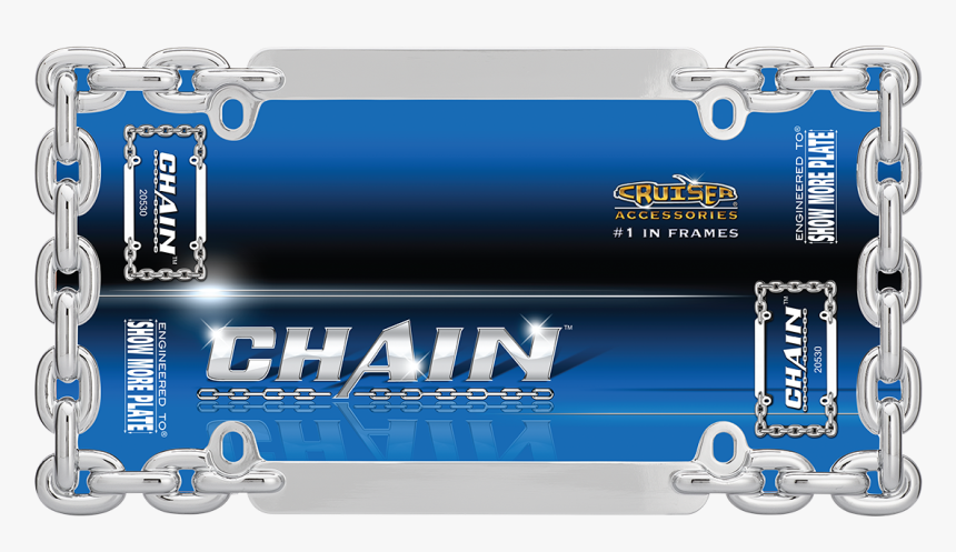 Chain Chrome License Plate Frame, HD Png Download