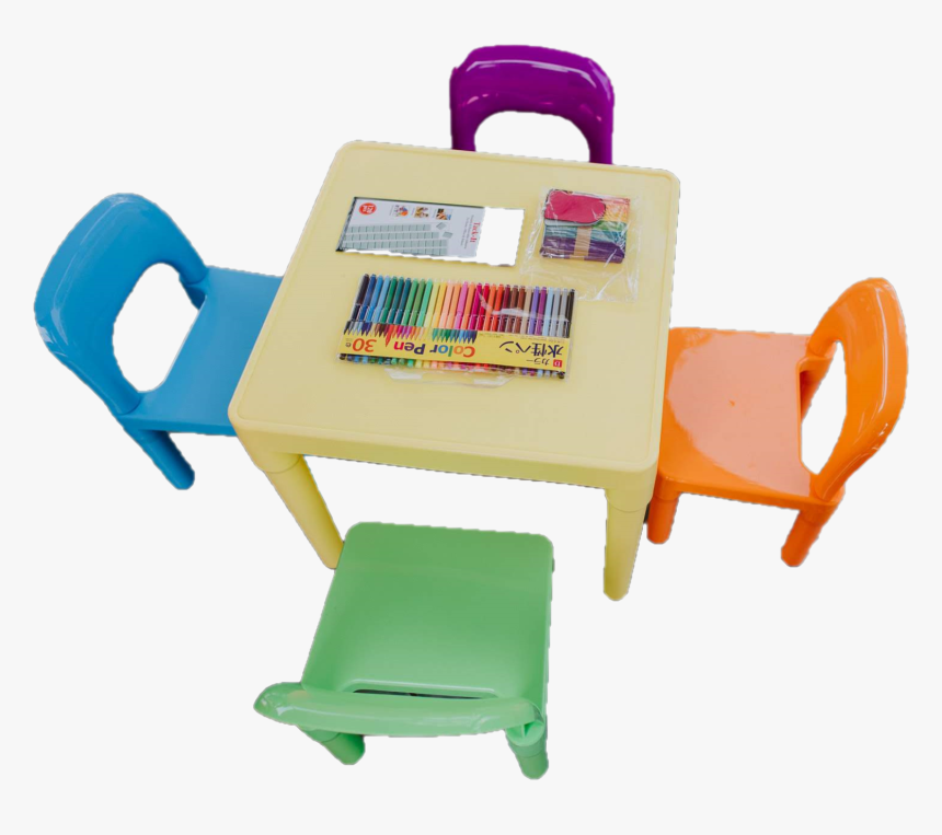 Kiddie Table And Chairs - Chair, HD Png Download