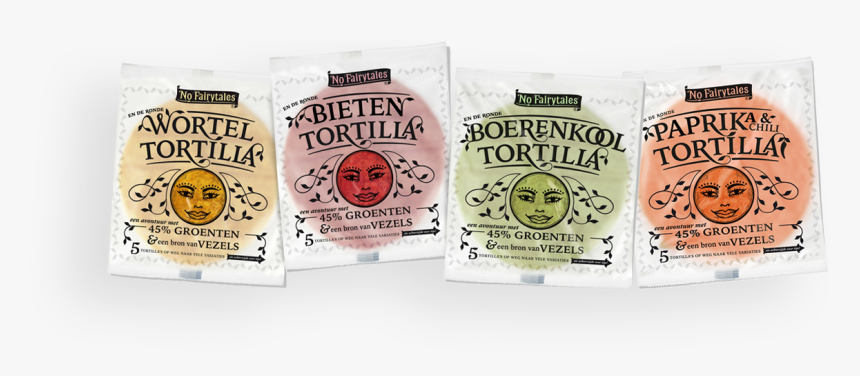 Carrot, Beet, Kale And Paprika & Chili Tortilla - No Fairytales Wrap, HD Png Download