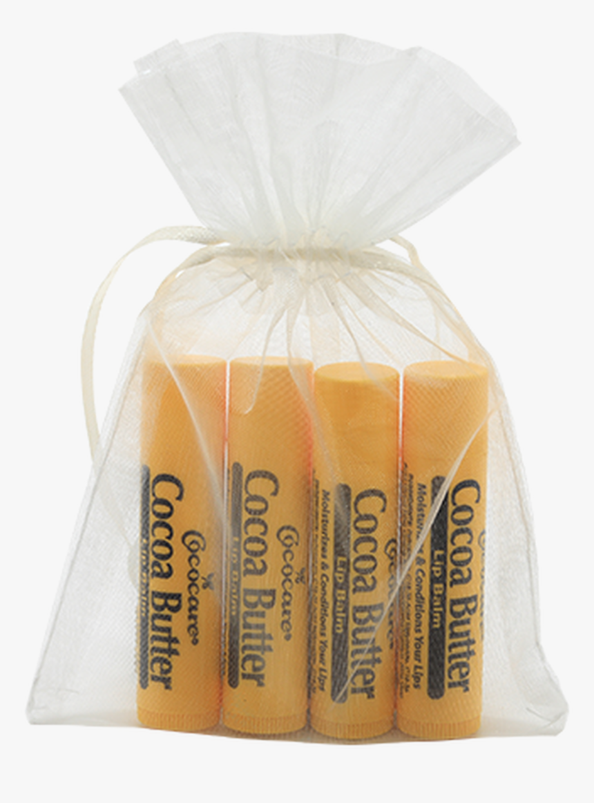 Cocoa Butter Lip Balm 4 Piece Gift Bag, HD Png Download