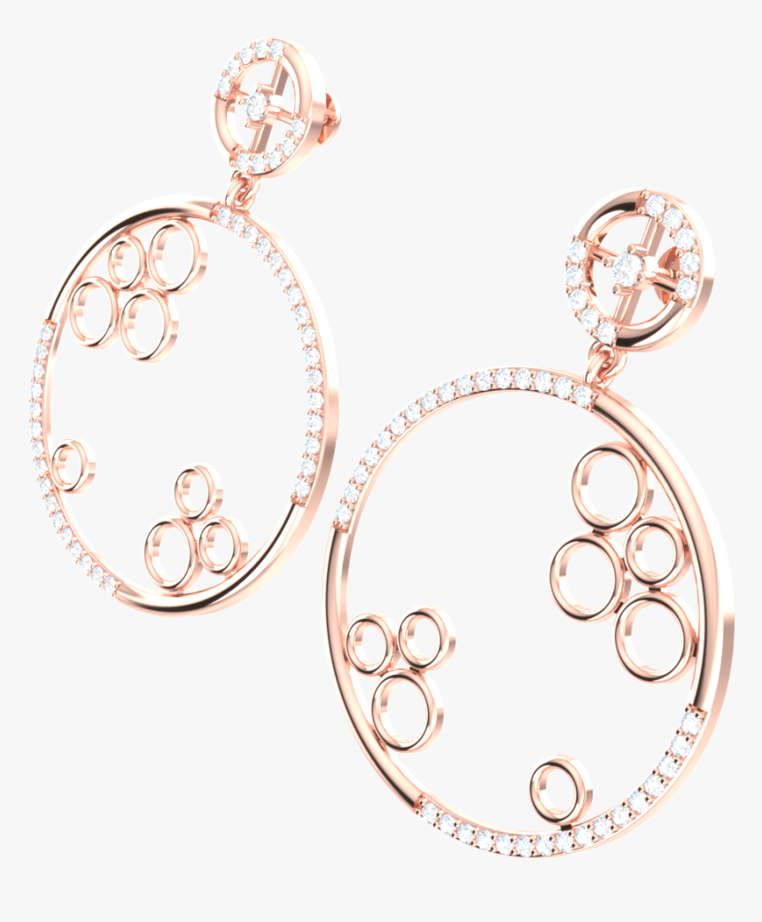 0 75ctw Round Cut Natural Diamond 10k Gold Earrings - Earrings, HD Png Download