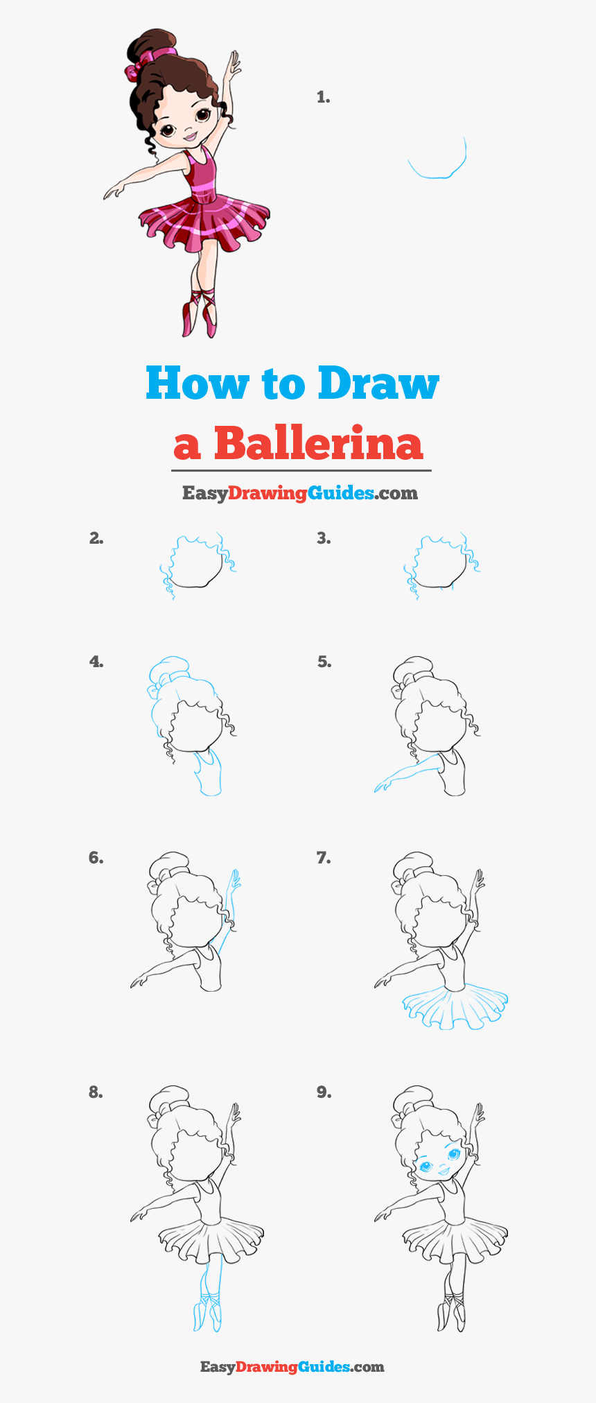 How To Draw Ballerina - Drawing, HD Png Download