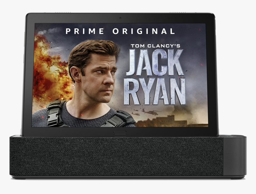 Lenovo Smart Tab P10 Tablet On Its Smart Dock, Facing - Lenovo Tab M10 Amazon Alexa, HD Png Download