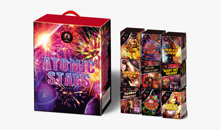Atomic Stars Firework Cake Pack - Fireworks, HD Png Download