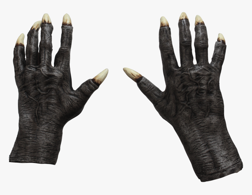 Monster Claws Gray 
 Class - Creature Gloves Costume, HD Png Download