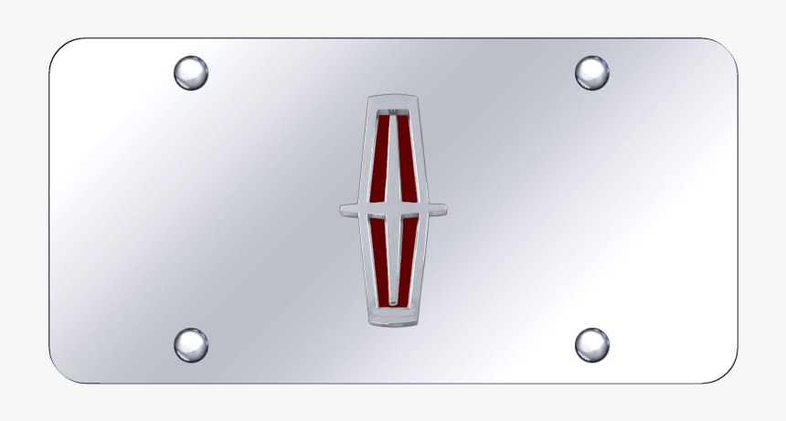 Au-tomotive Gold Lincoln Chrome/red Logo On Chrome - Emblem, HD Png Download