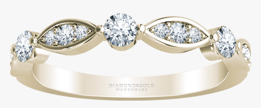 Bezel Set Marquise And Round Diamond Ring, HD Png Download