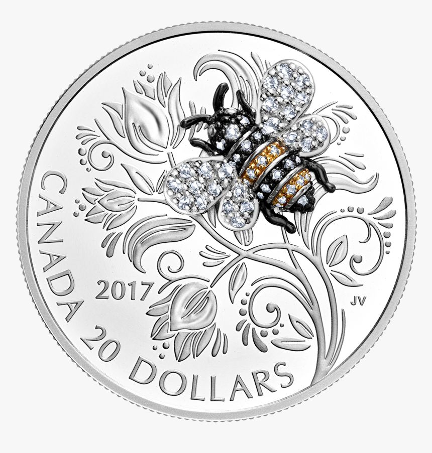 2017 1 Oz Canada Bejeweled Bugs - 20 Dollars Canada Bee 2017, HD Png Download