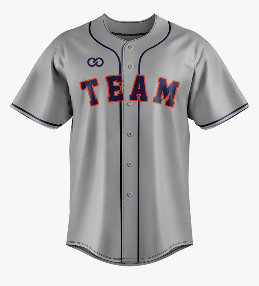 Grey Navy Red Baseball Jersey - Jersey, HD Png Download