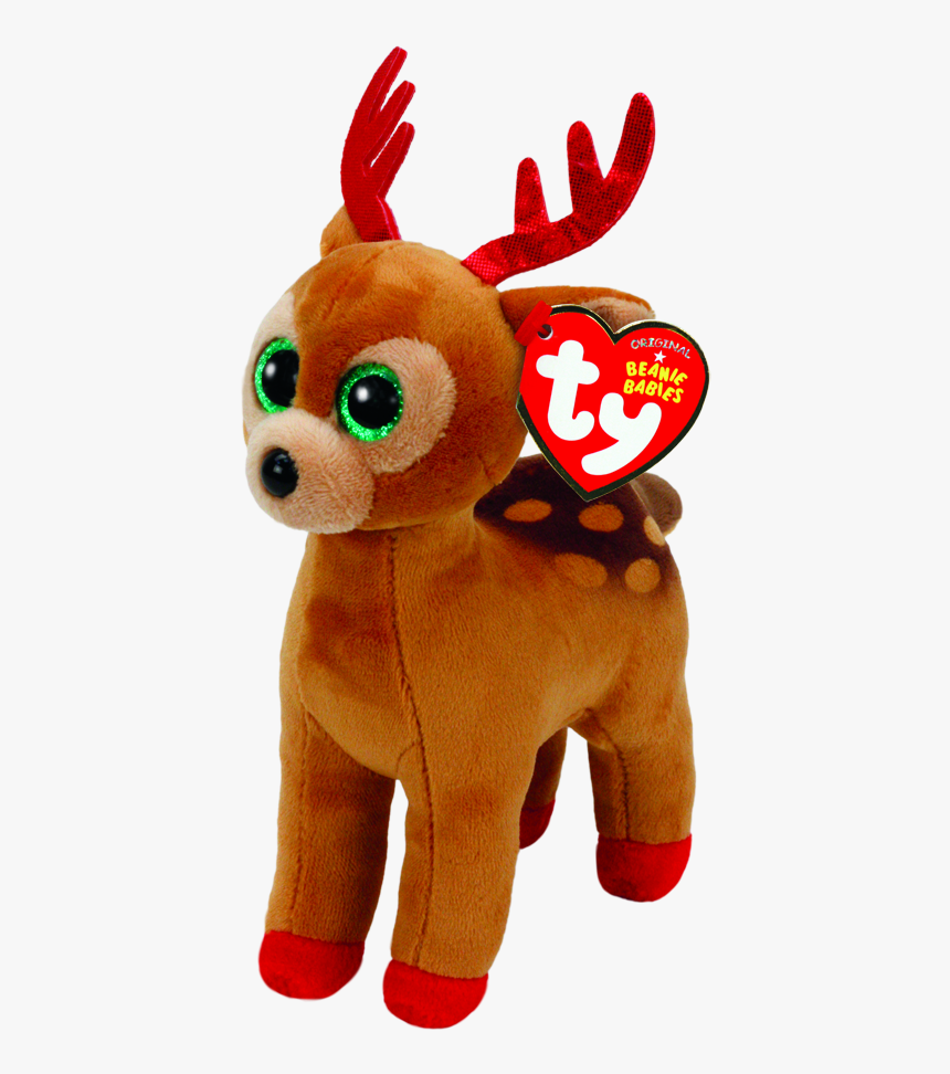 Tinsel The Brown Reindeer Beanie Babies Christmas 
 - Christmas Beanie Boos Reindeer, HD Png Download