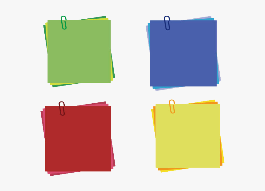 Post It Note Clip Color Sticky Notes - Post It Png Color, Transparent Png