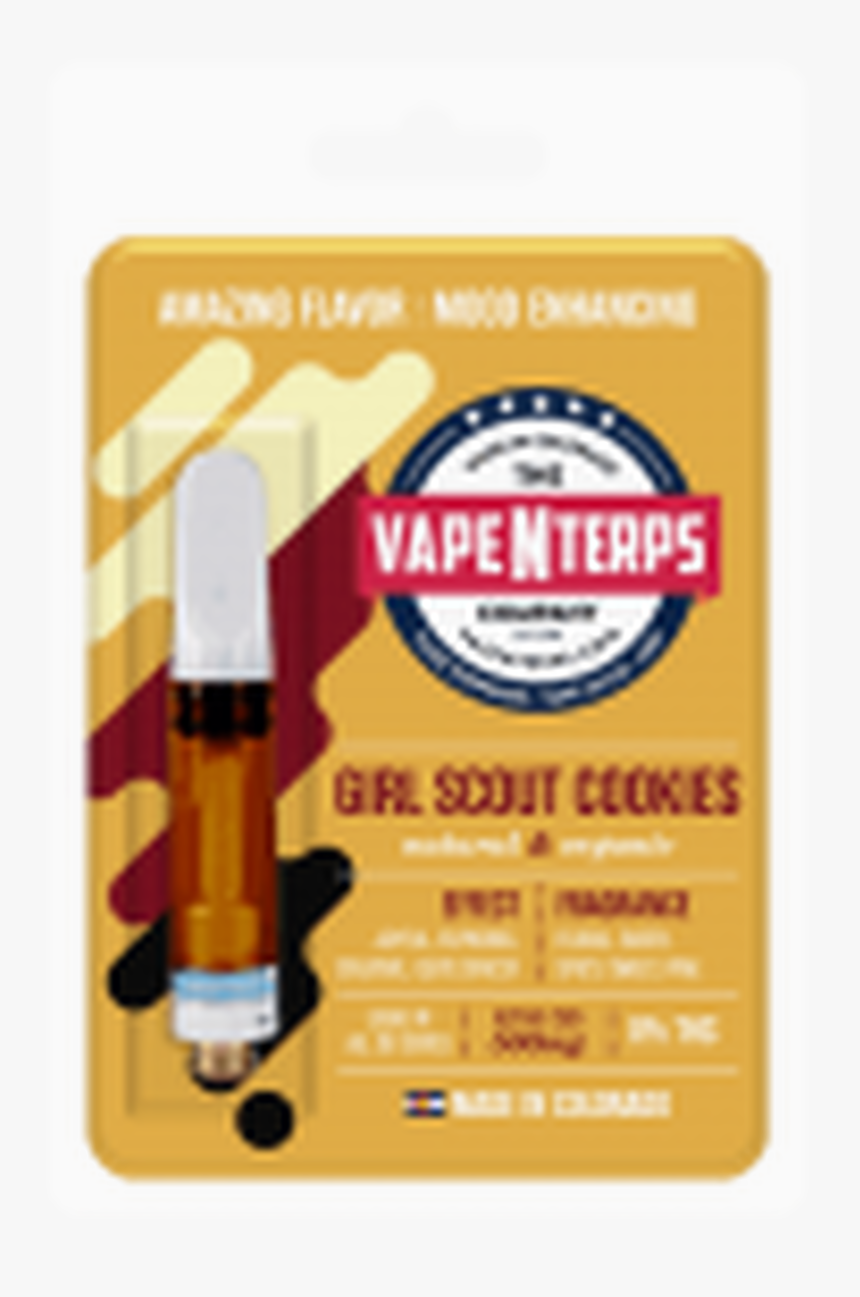 500mg Girl Scout Cookies Cbd Vape Cartridge - Girl Scout Cookie Carts Thc, HD Png Download
