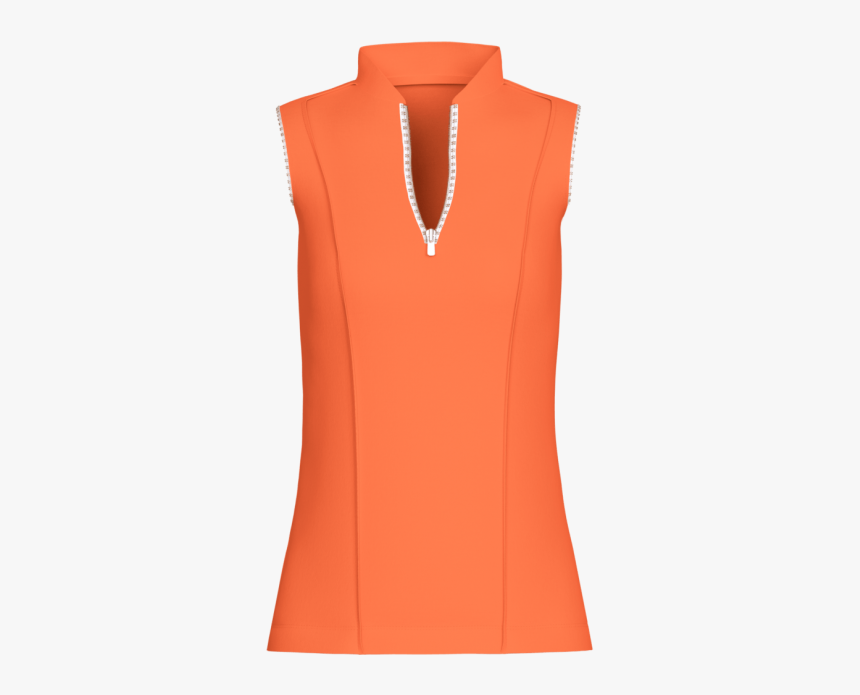 Orange Sun Safe Sleeveless Golf Shirt - Blouse, HD Png Download