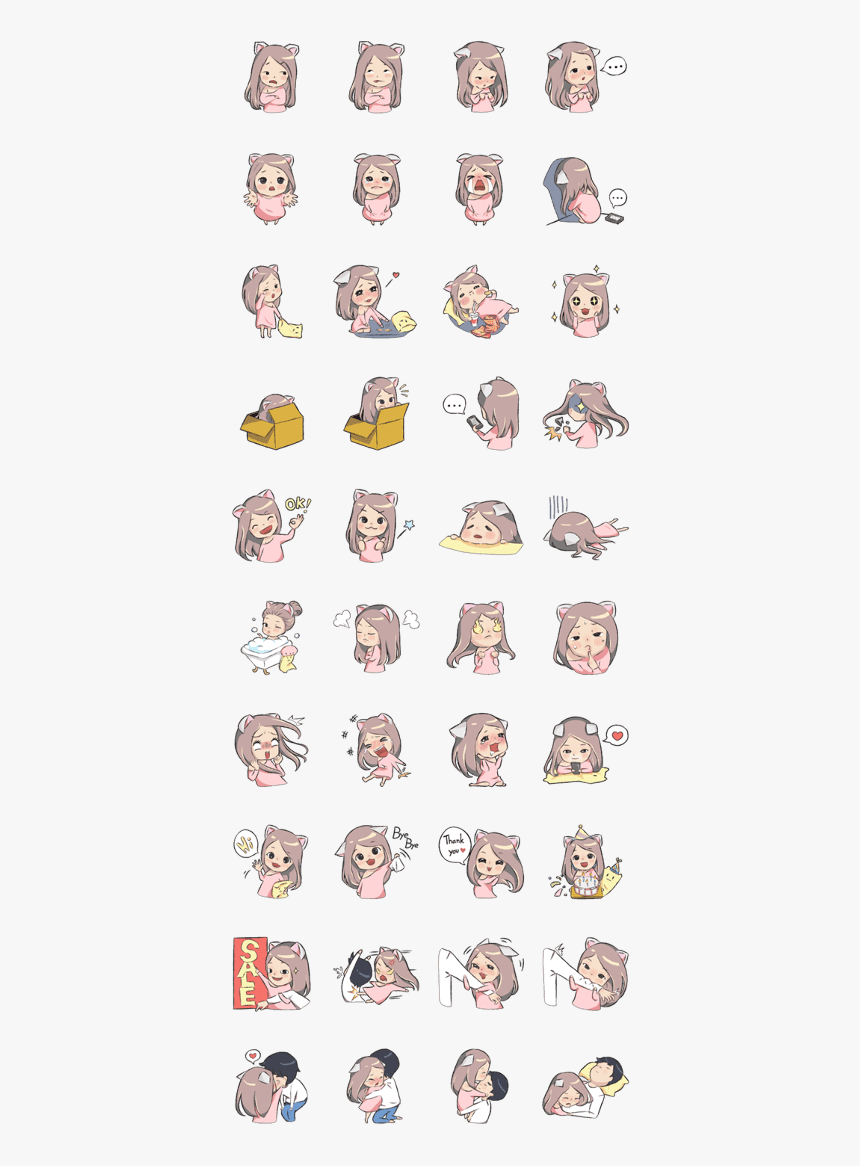 Transparent Cat Girl Png, Png Download