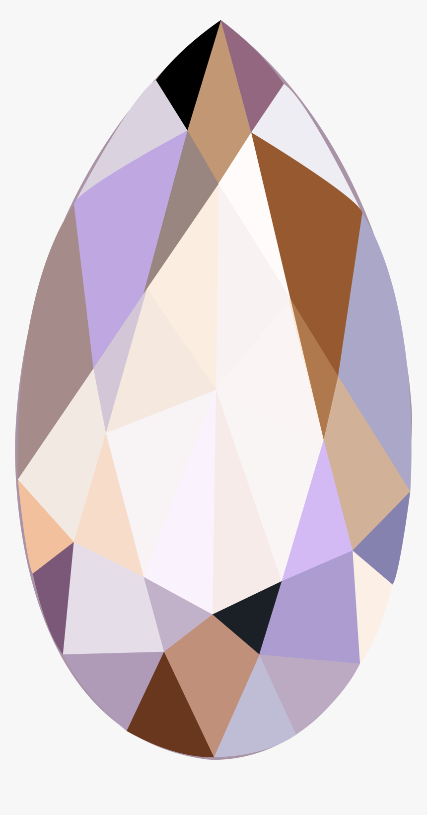 Triangular Clipart Lavender - Gem Clipart Png, Transparent Png