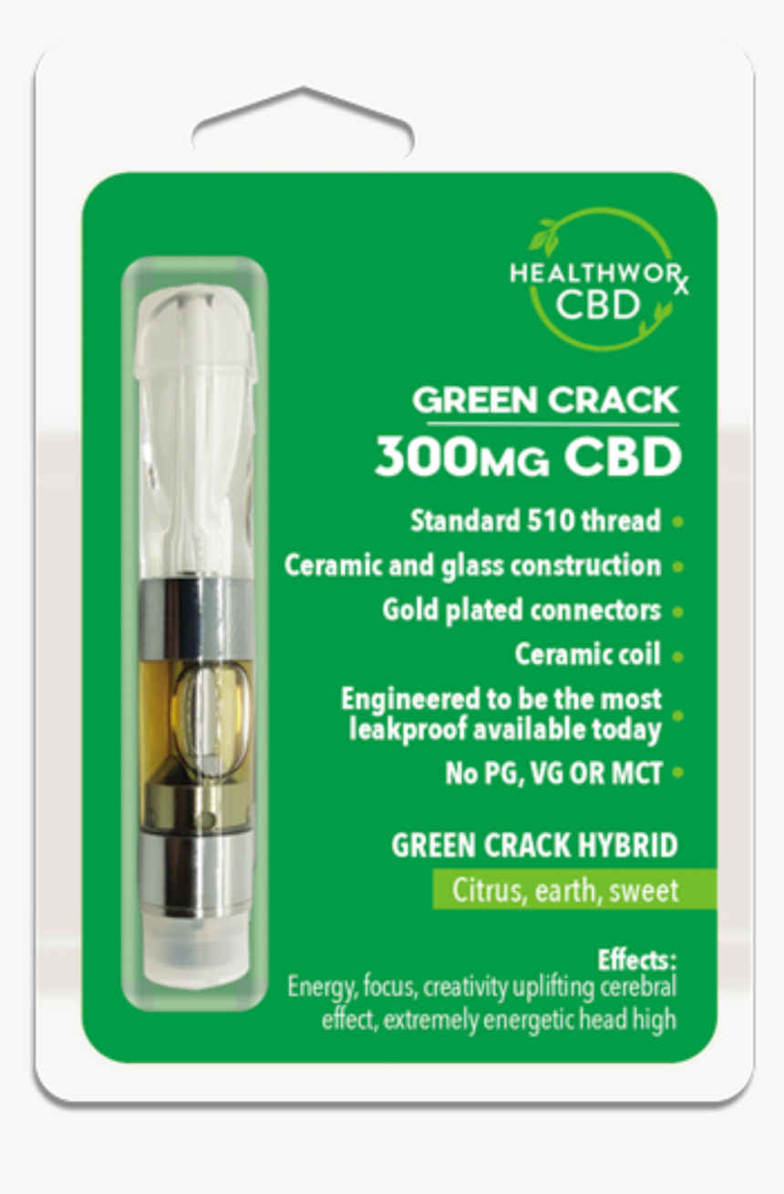 Green Crack 300mg Cbd Vaporizer Pen Cartridge By Healthworxcbd - Compact Fluorescent Lamp, HD Png Download