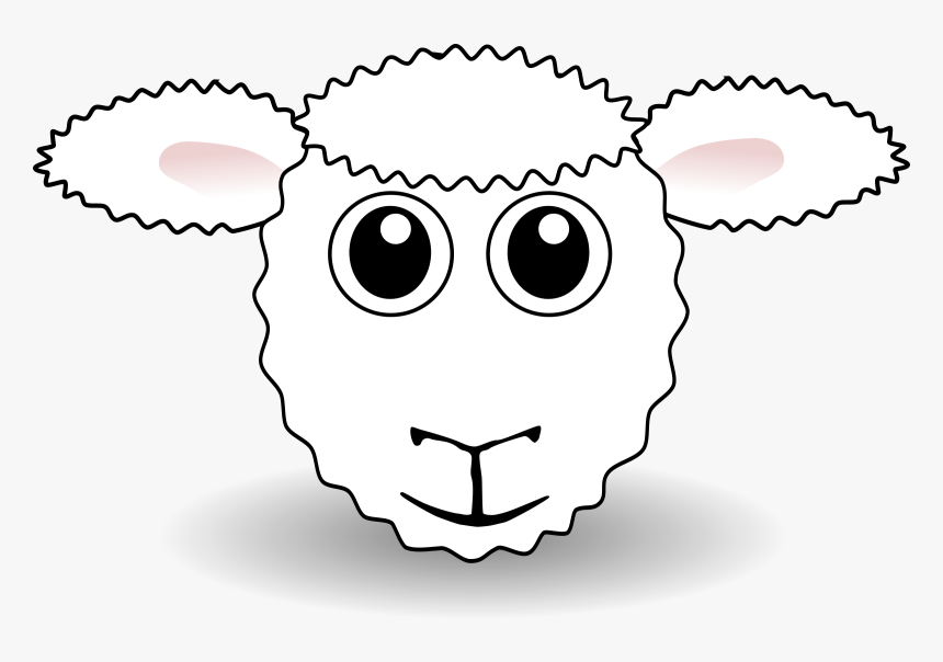 Funny Face White Cartoon - Clipart Clipart Images Sheep Face Cartoon Black, HD Png Download