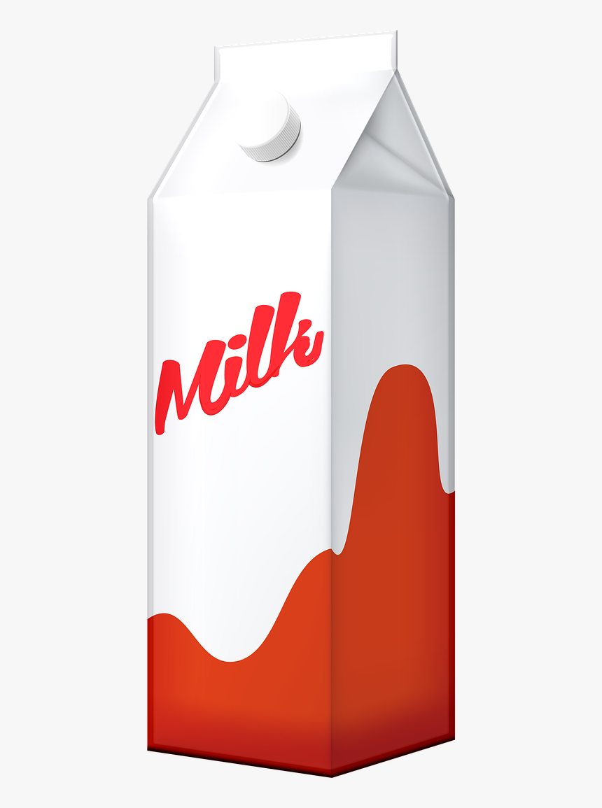 Clip Art Of Milk Carton To Show That Milk Is Processed, HD Png Download