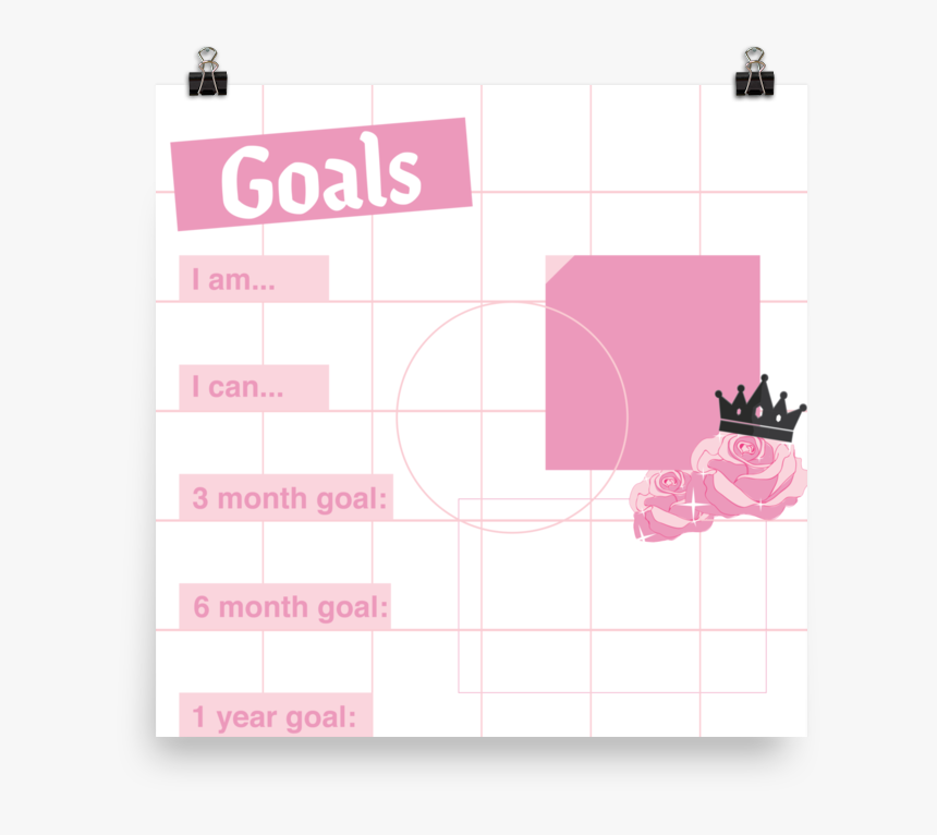 #goals Vision Board Poster - Black Cat, HD Png Download