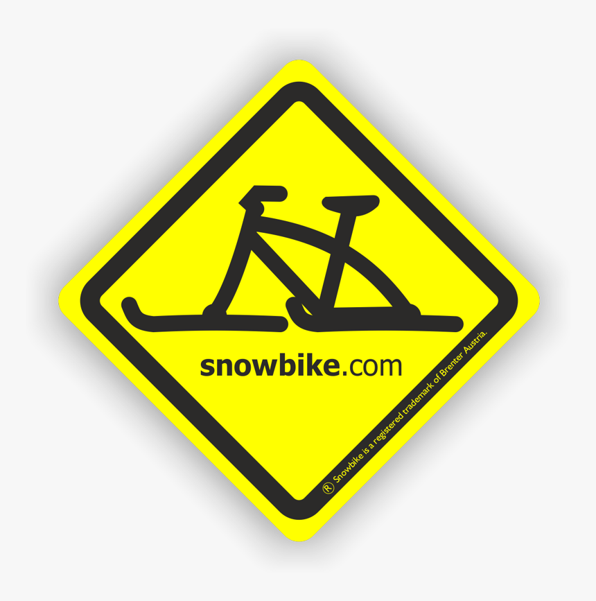 Brenter Snowbike Sticker Traffic Sign - Traffic Sign, HD Png Download