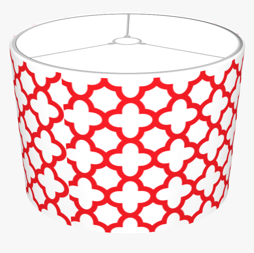 Red Quatrefoil Pattern - Lampshade, HD Png Download
