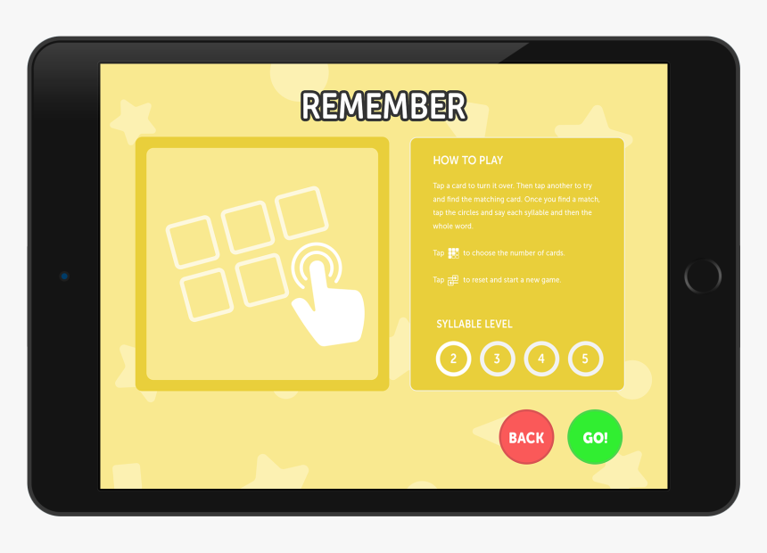 Multi-syllabic Word Party App - Tablet Computer, HD Png Download