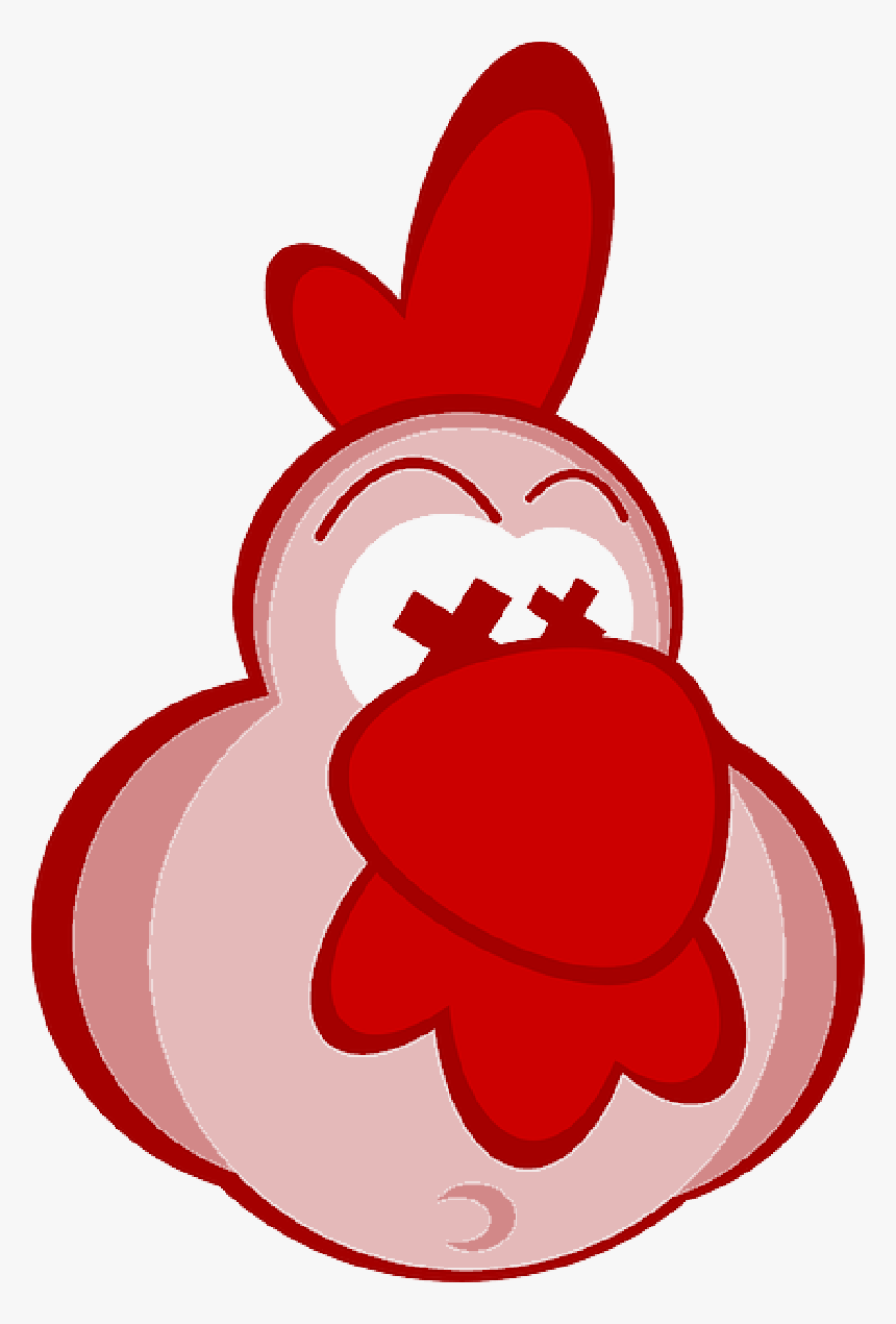 Head, Eyes, Male, Cartoon, Rooster, Crazy, Chicken - Dead Chicken Face Cartoon, HD Png Download