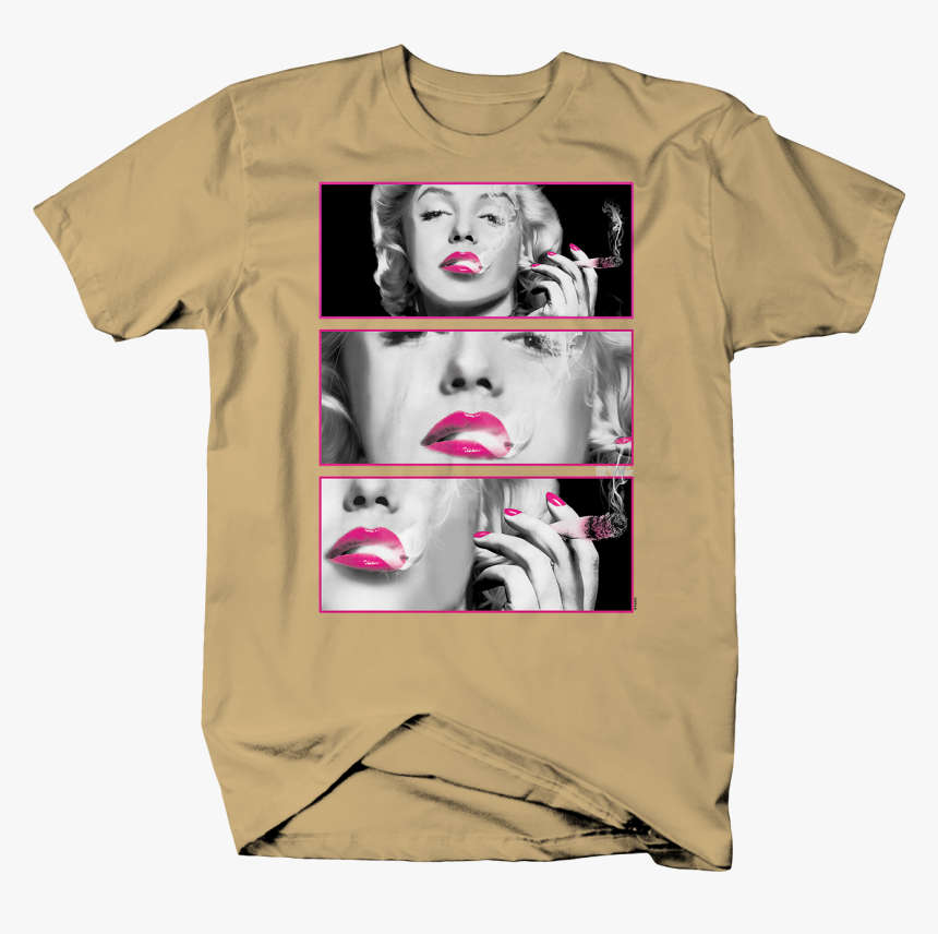 Sexy Hot Marilyn Monroe Pink Lips Smoking Marijuana - T Shirt Dog Cavalier King Charles, HD Png Download
