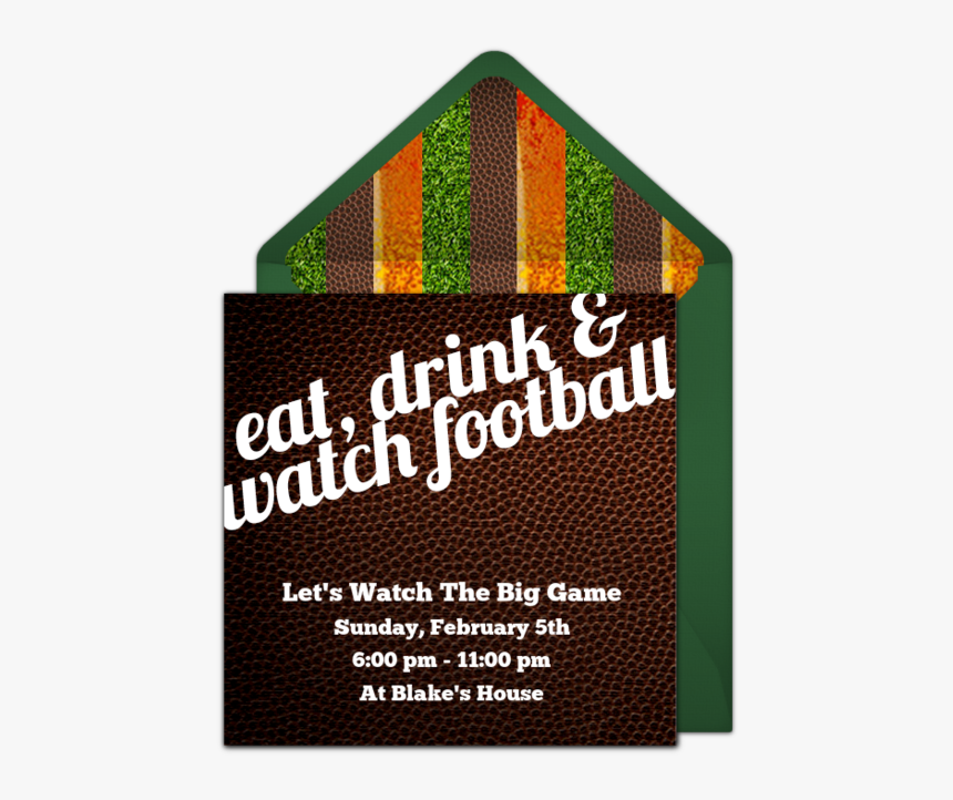 Football Viewing Party Invitations, HD Png Download
