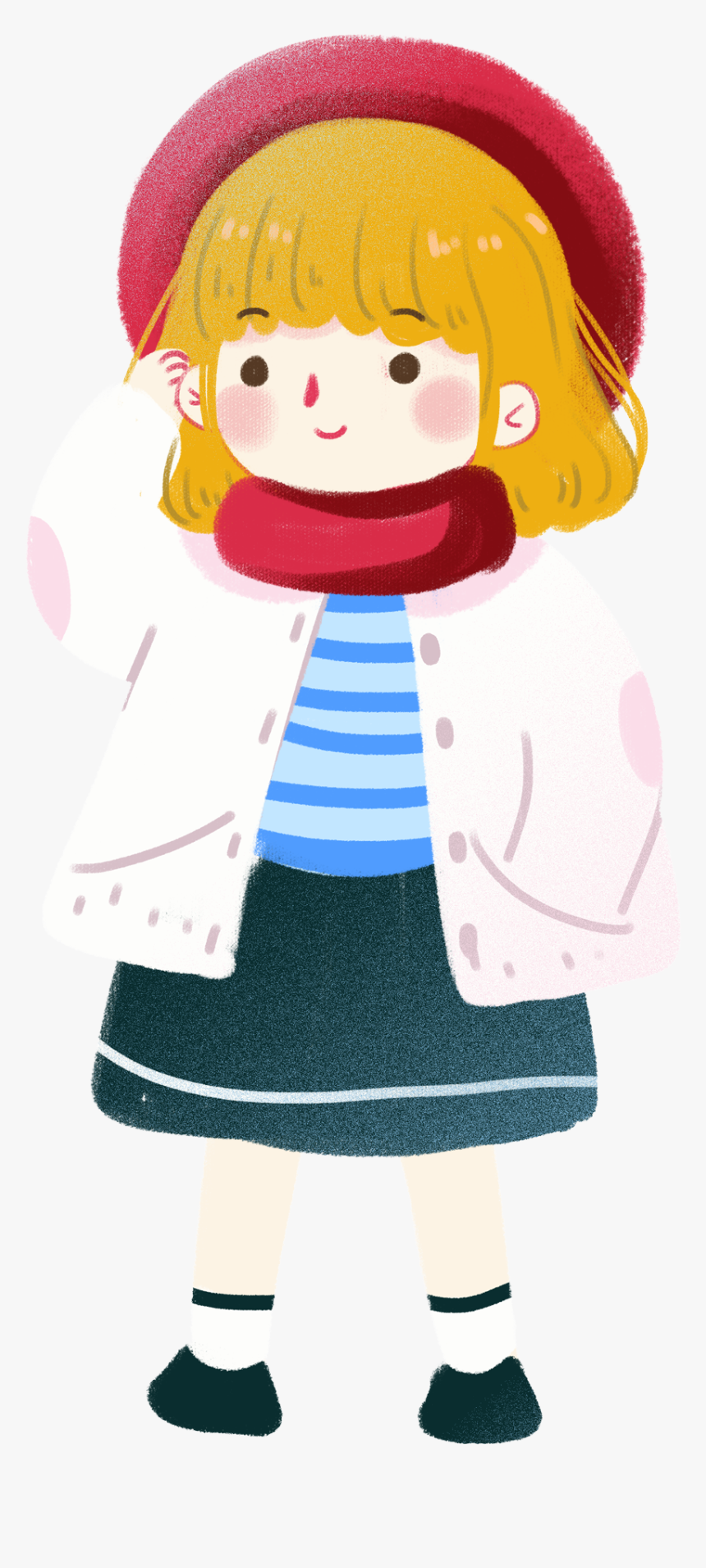 Cartoon Cute Child Girl Png And Psd - Cartoon, Transparent Png