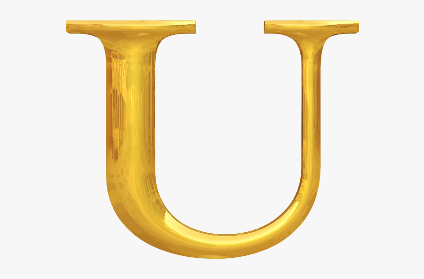 Gold Typography U, HD Png Download